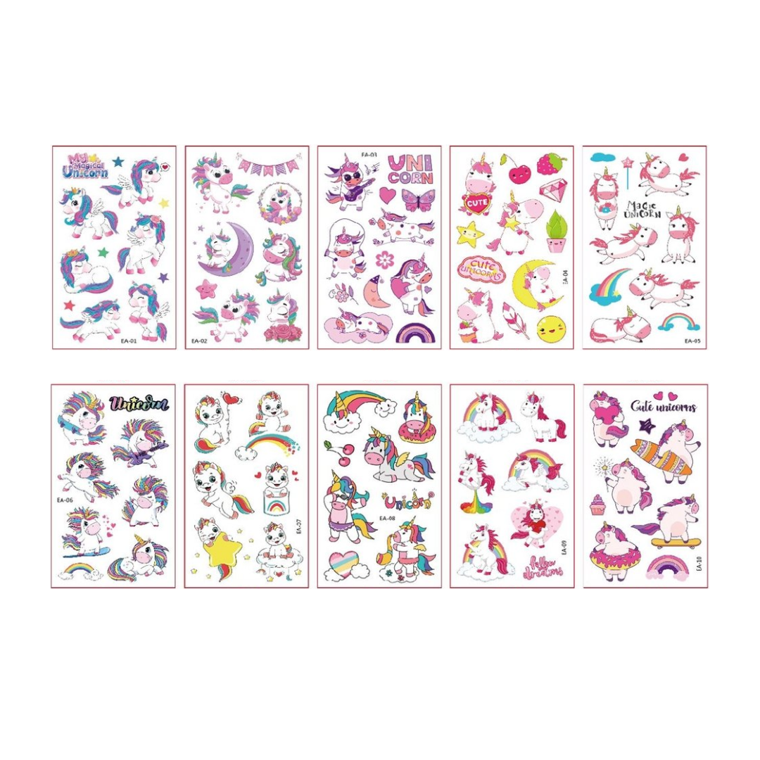 Tatuaggi temporanei – Unicorno arcobaleno