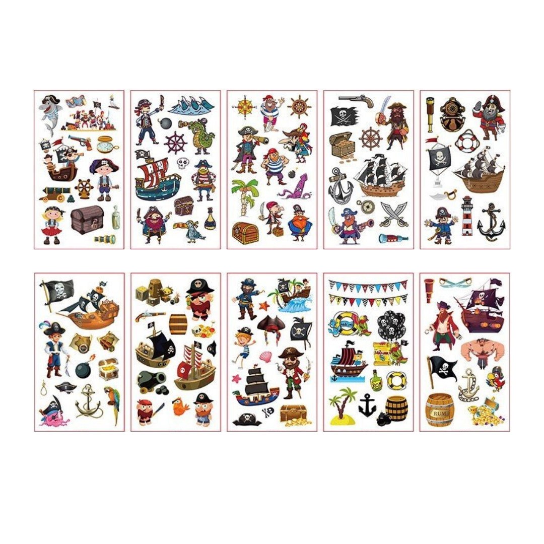 Tatuaggi temporanei - Mondo dei pirati