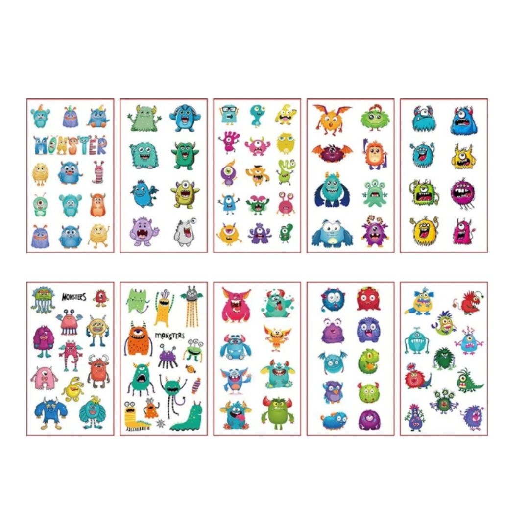 Tatuaggi temporanei - Mostri allegri