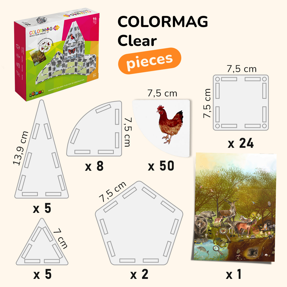 Costruzioni magnetiche COLORMAG CLEAR