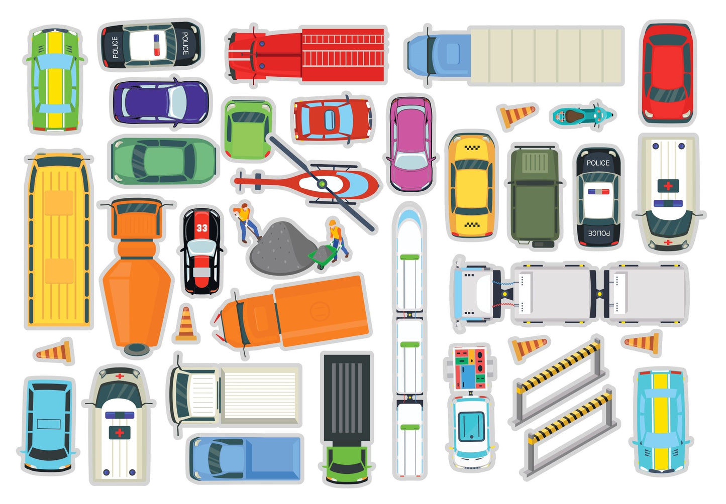 Libro di adesivi riutilizzabile – Veicoli