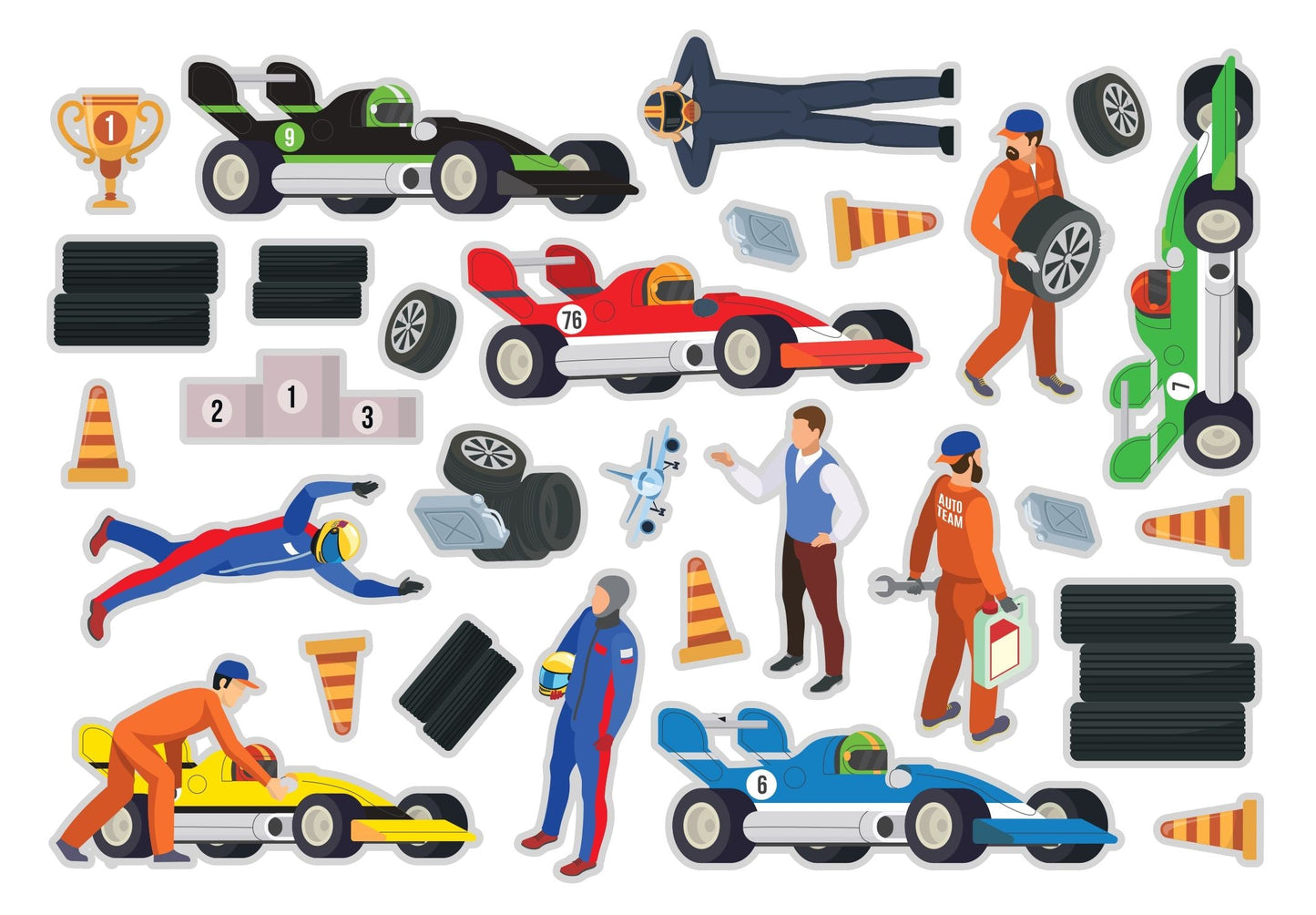 Libro di adesivi riutilizzabile – Veicoli