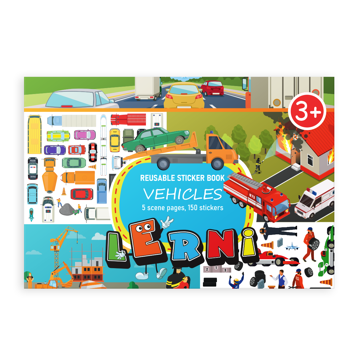 Libro di adesivi riutilizzabile – Veicoli