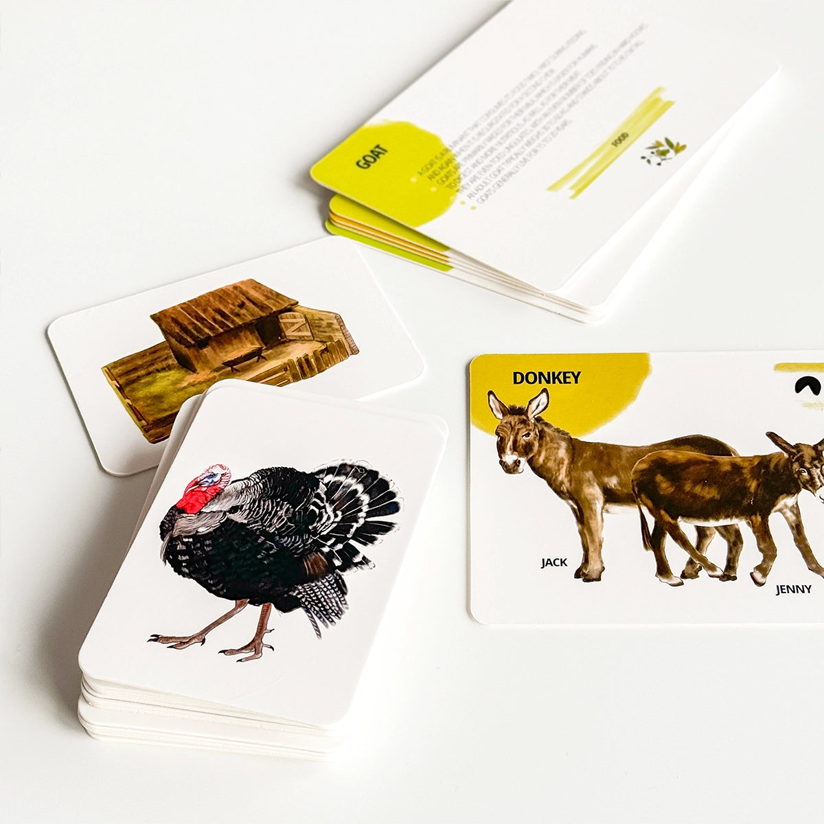  Set di Carte Educative: Animali della Fattoria