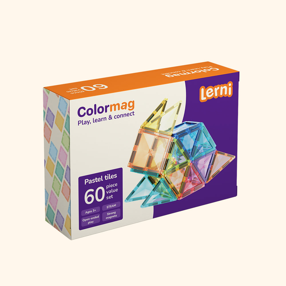 Costruzioni magnetiche COLORMAG 60 pezzi - pastel