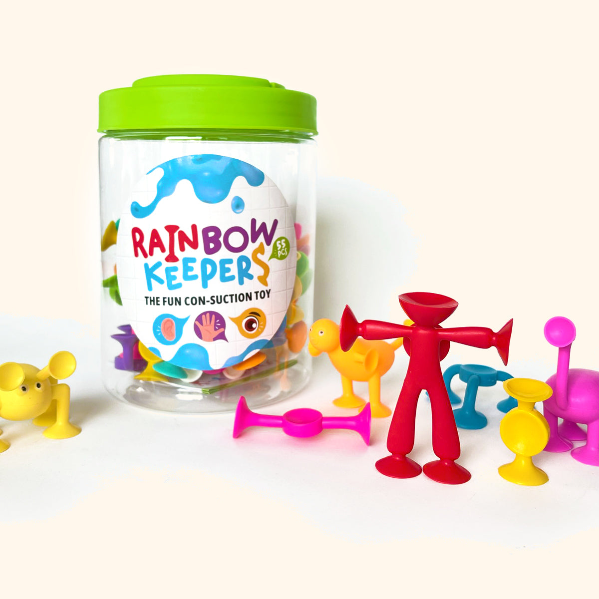 Rainbow Keepers 55 pezzi giocattolo a ventosa